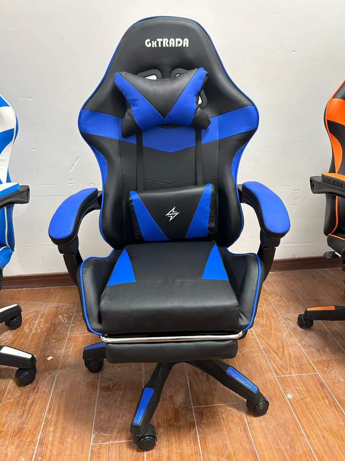 Sedia Gaming con Led Blu/Nera