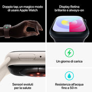 Apple Watch Series 9 GPS Cassa 45mm in Alluminio Mezzanotte con Cinturino Sport Loop Mezzanotte