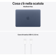 APPLE MacBook Neo 13'', Chip A18 Pro, 6 CPU 5 GPU, 8GB, 256GB, Magic Keyboard, Indaco
