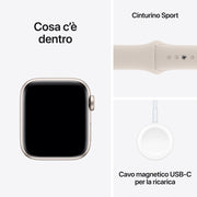 Apple Watch SE 2023 GPS Cassa 44mm in Alluminio Galassia con Cinturino Sport Galassia