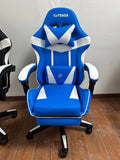 Sedia Gaming Con Led Azzurra/Bianca