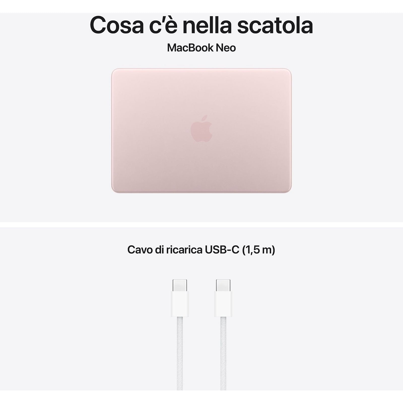 APPLE MacBook Neo 13'', Chip A18 Pro, 6 CPU 5 GPU, 8GB, 256GB, Magic Keyboard, Rosa pastello