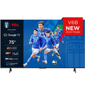 TCL 75V6B TV 75”, 4K HDR, Ultra HD, Google TV con design senza bordi, Dolby Audio, compatibile con Google Assistant e Alexa