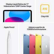 APPLE iPad 2025 A16 11'' Wi-Fi 128GB Rosa
