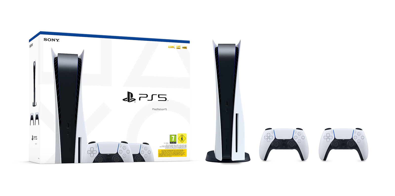 SONY PS5 Disc SLIM - 2 Controller White